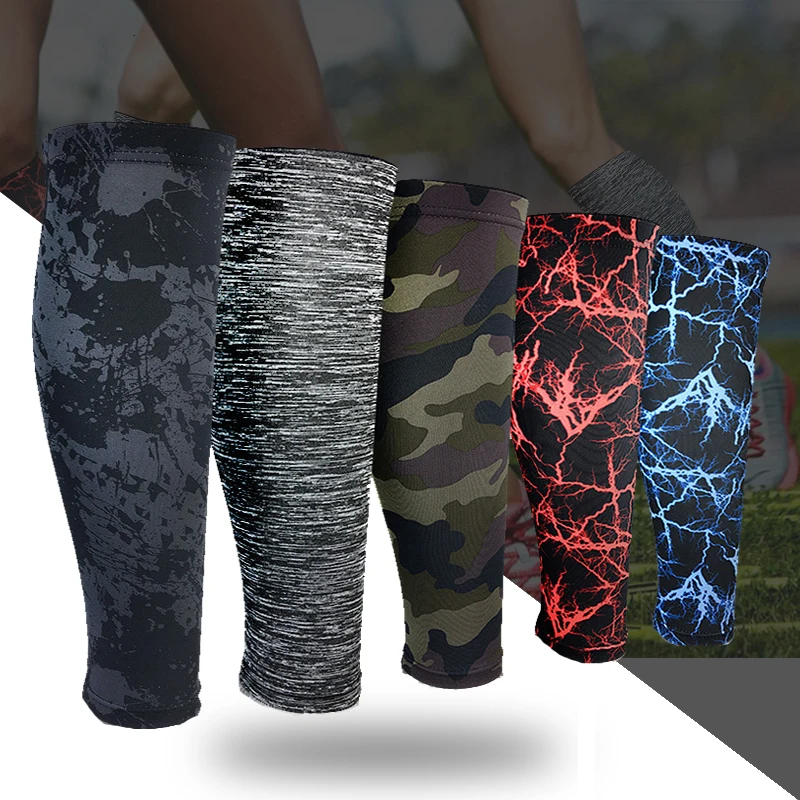 Men Women Teens Camo Football Basketball Tennis Calf Sleeves Compression Cycling Leg Warmers Soccer Sports Leggings Custom Logo