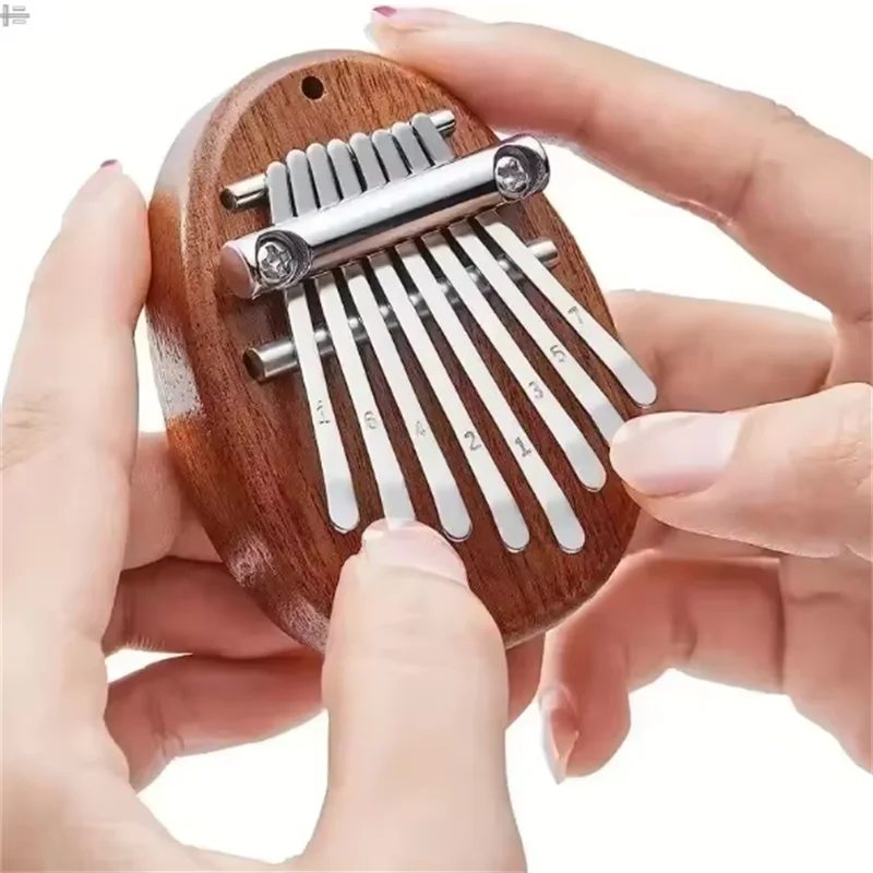 8 مفتاح خشب صغير كاليمبا جودة عالية رائعة إصبع الإبهام البيانو ماريمبا الموسيقية اكسسوارات جيدة قلادة هدية