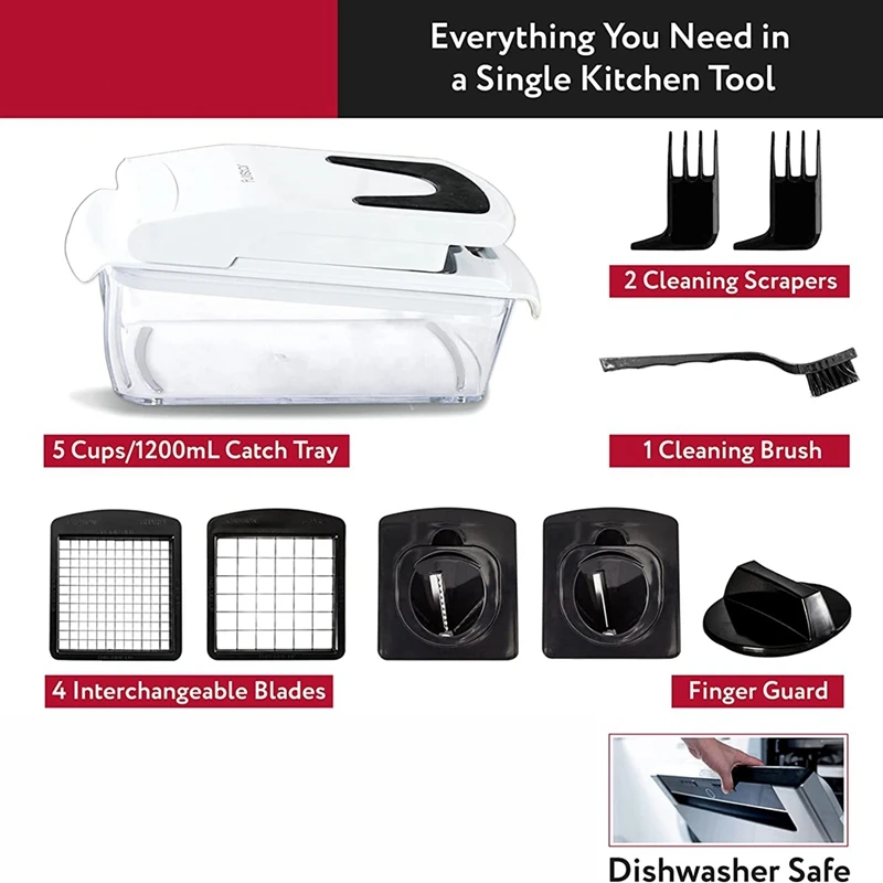 Gemüse hacker Mehrzweck-Gemüses ch neider Spiral isierer Gemüses ch neider-Zwiebel hacker mit Behälter-Pro-Lebensmittel hacker