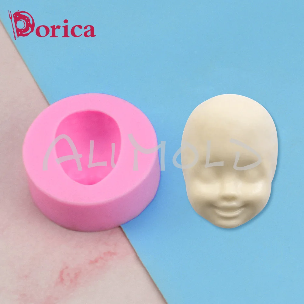 Bebê rosto silicone fondant bolo decoração molde de silicone feito à mão decoração folhas de chocolate doces utensílios de cozinha