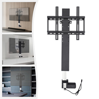 700mm Remote Control Electric TV Lift Mount for 26-57 Inch TVs 38.58-66.14 Inches Height Adjustable Aluminum Alloy TV Stand