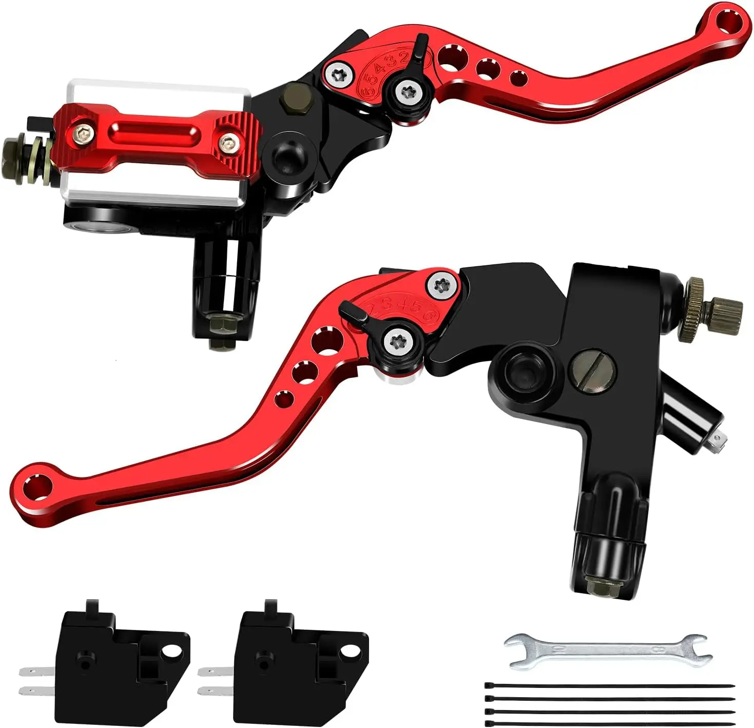 

CNC Motorcycle Clutch & Brake Lever Set for 110cc-250cc Dirt Bikes with Master Cylinder