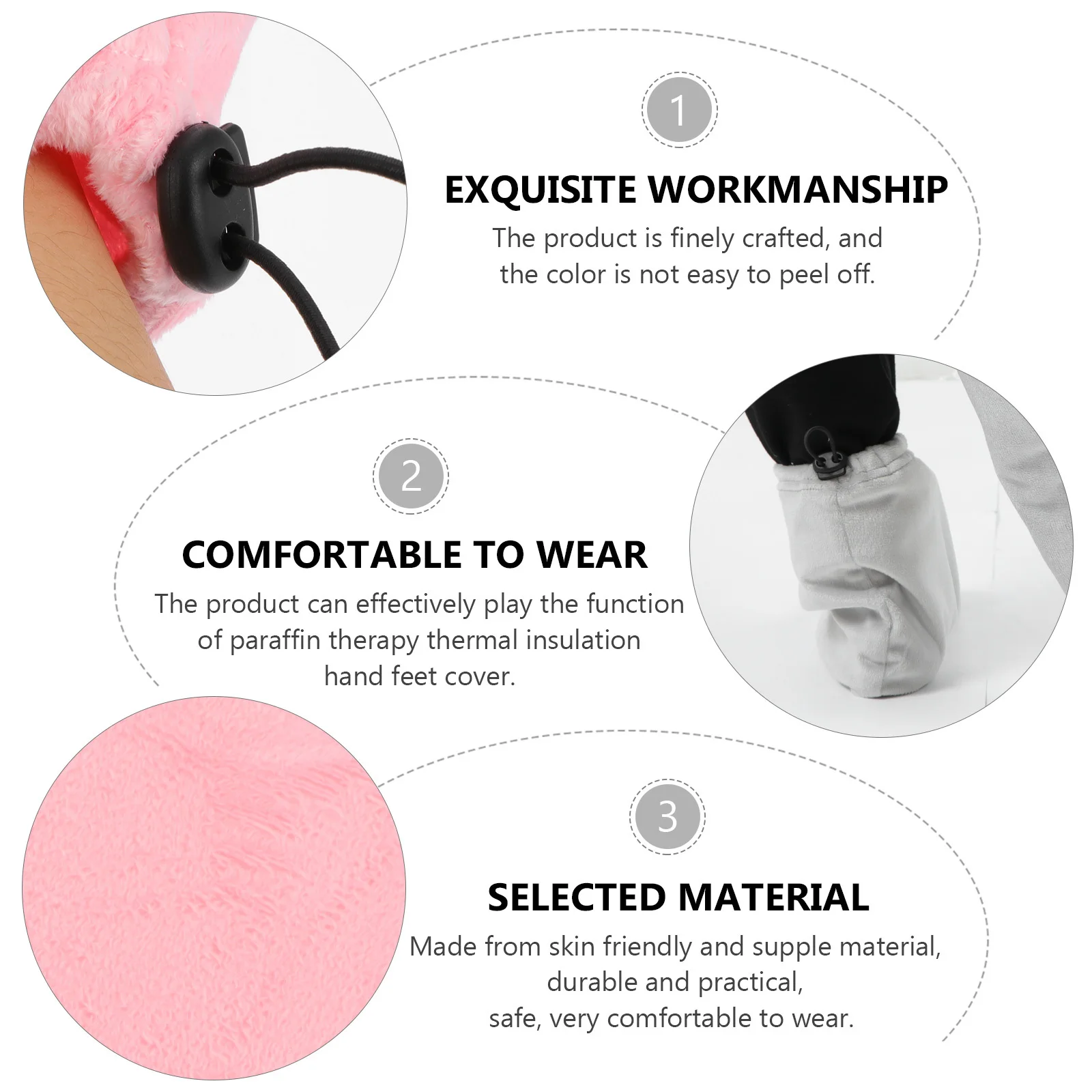 1 مجموعة شريط مرن شمع البارافين يغطي القدم اليد الحرارية معزول قفازات سبا للعناية بالبشرة ترطيب العلاج