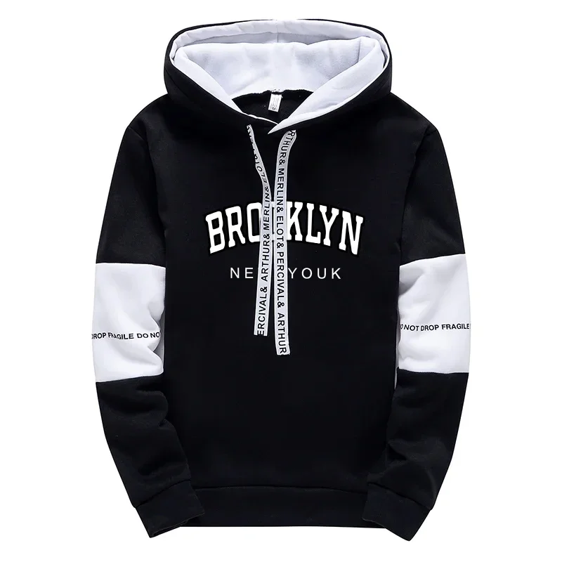 Mens Tracksuit Brooklyn Printing Fashion Hooded Sweatshirt Sweatpants Simplicity Versatile Tops Harajuku Daily Casual Clothing