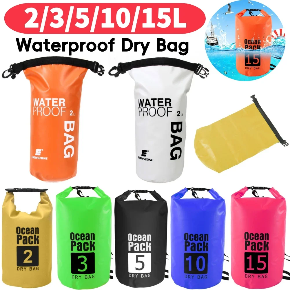 

Водонепроницаемый гермомешок 2/3/5/10/15 л для плавания, ультралегкий чехол для телефона, сумка для камеры, для дайвинга, рыбалки, водного спорта