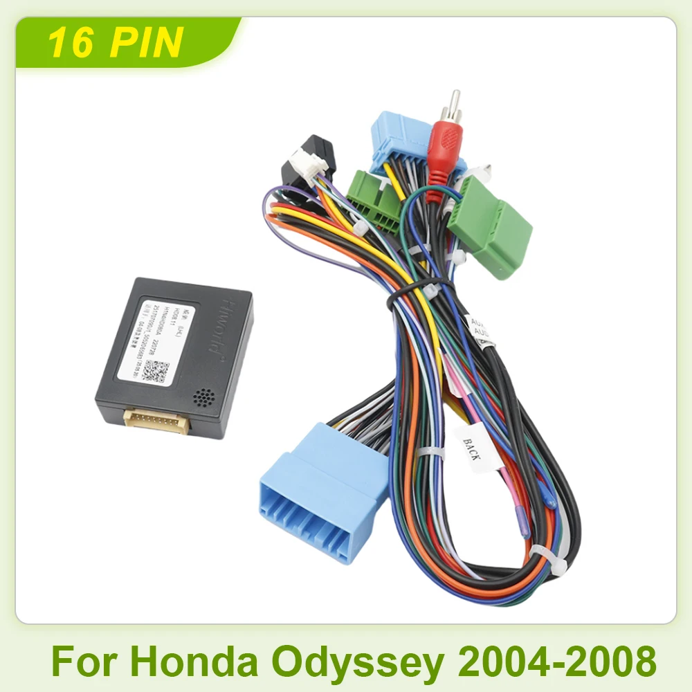 16 PIN For Honda Odyssey 2004-2008  Car Wiring Harness  Power Cable Adapter Canbus Box Decoder Android Radio