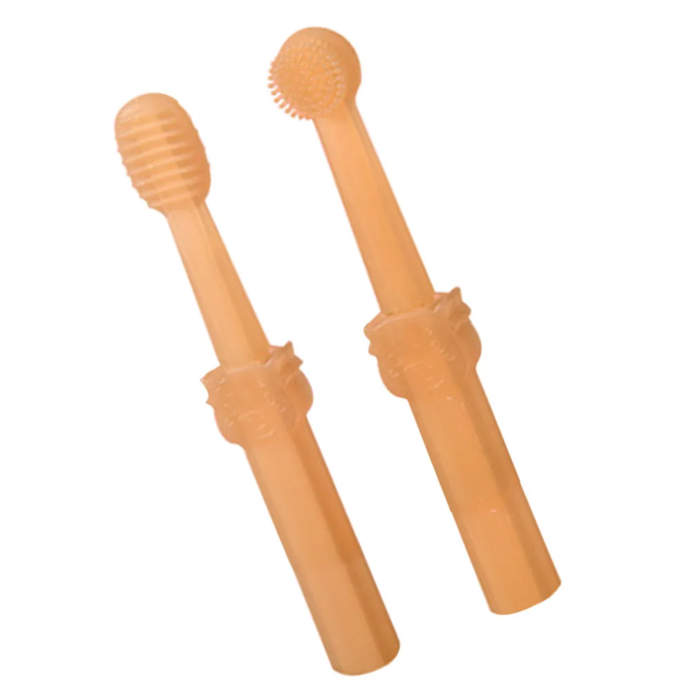 

2 Cat Dog Toothbrush Set Silica Gel al Care Travel Teeth Cleaning Pet Supplies Ergonomic Handle Small Dogs Puppies Dental Health