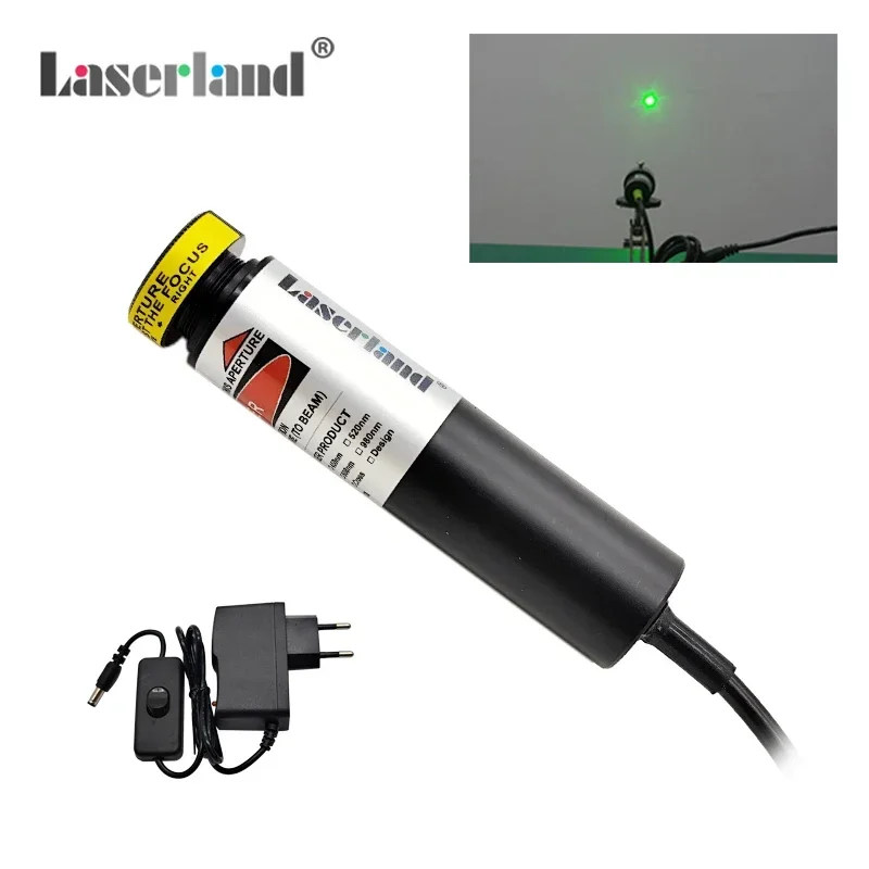 Imagem -04 - Localizador de Diodo de Módulo de Ponto Verde Focalizável 532nm para Túnel de Vórtice a Laser de Casa Assombrada de Halloween 18 mm