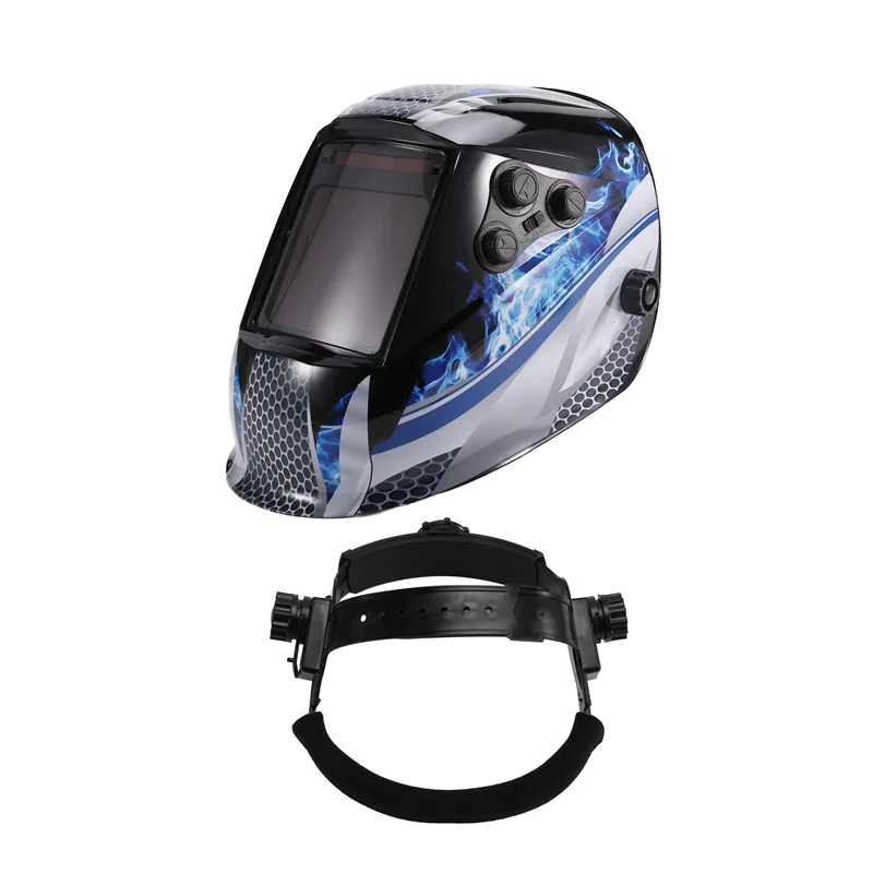 ABRM-casco de soldadura, máscara de soldador de visión grande, lente de Color verdadero para soldadura por arco, máscara de soldadura de corte, oscurecimiento automático de potencia