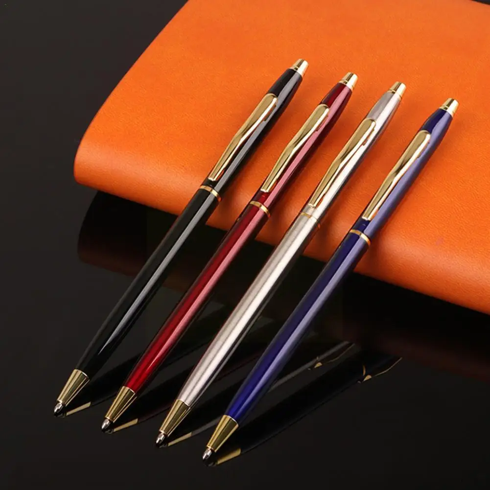 

1 Pc High-end Commercial Metal Ball-point Pen Automatic Exquisite Office Ball-point Pen School Pen Signature Supplies Appli H3m9