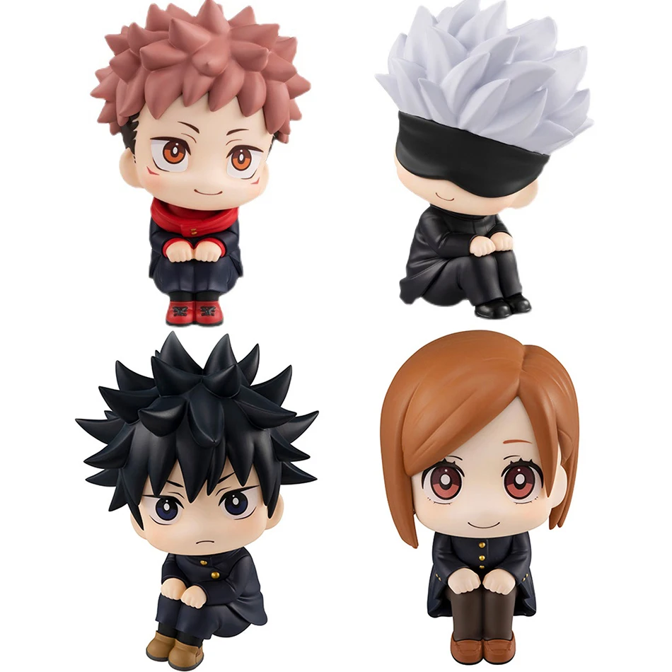 Hot Anime-Modell 10 cm Jujutsu-Linie Figur Kojo Yuji Gegenseitige Hilfe Satori Fushiguro Megumi Kugisaki Niedliche Spielzeugauto Dekoration PVC Technik ft