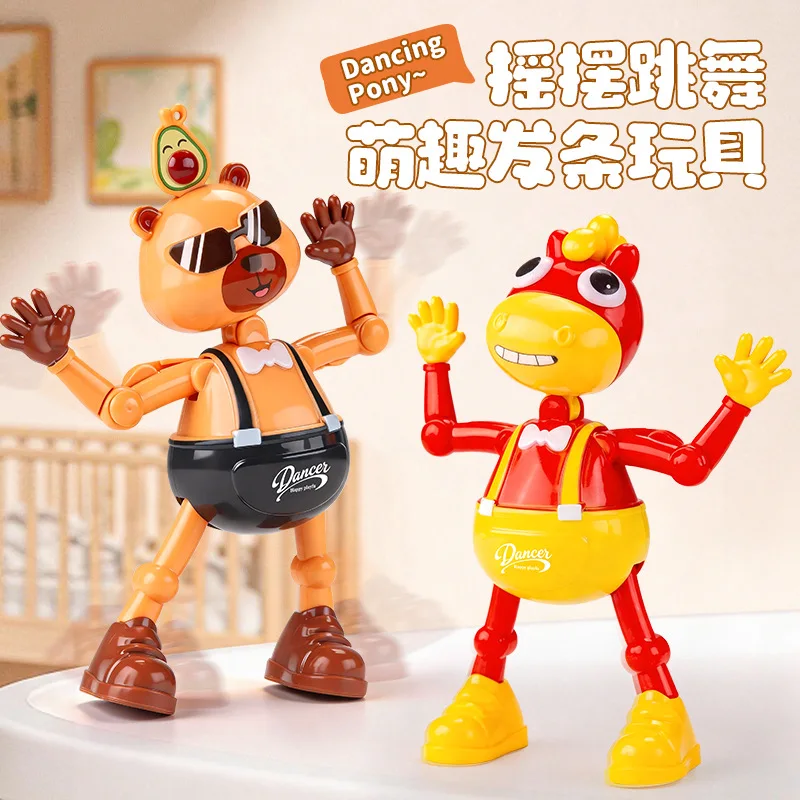 Movable Swing Dancing Clockwork Doll Wind Up Cartoon Figure Toy Toddler Early Learning Toy Kids Party Prize Holiday Present