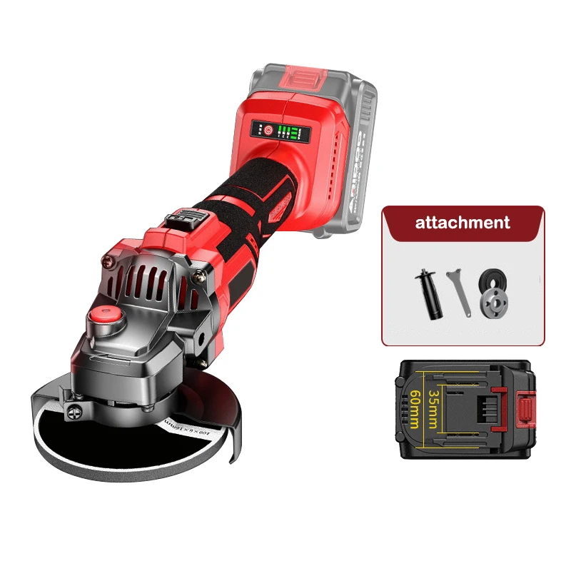 Бесщеточная электрическая угловая шлифовальная машина 21 В, бытовая многофункциональная мощная полировальная машина с литиевой батареей, полировальная машина