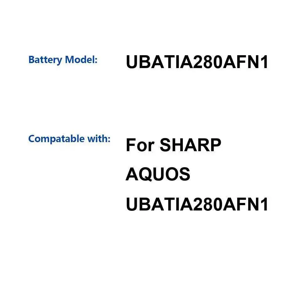 

Высокая совместимость 3160 мАч для аккумулятора мобильного телефона Sharp Aquos UBATIA280AFN1 Performance