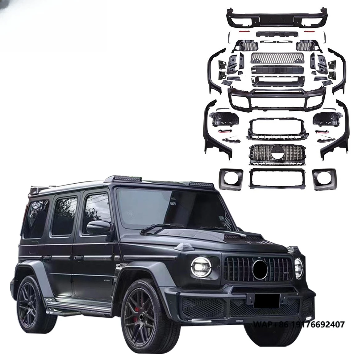 

Factory Hot Sale Body Kit for MercedesBenz G-Class G500 G550 W463A W464 19-22 Update to Sport B-Brabus Style Bumper+Grille