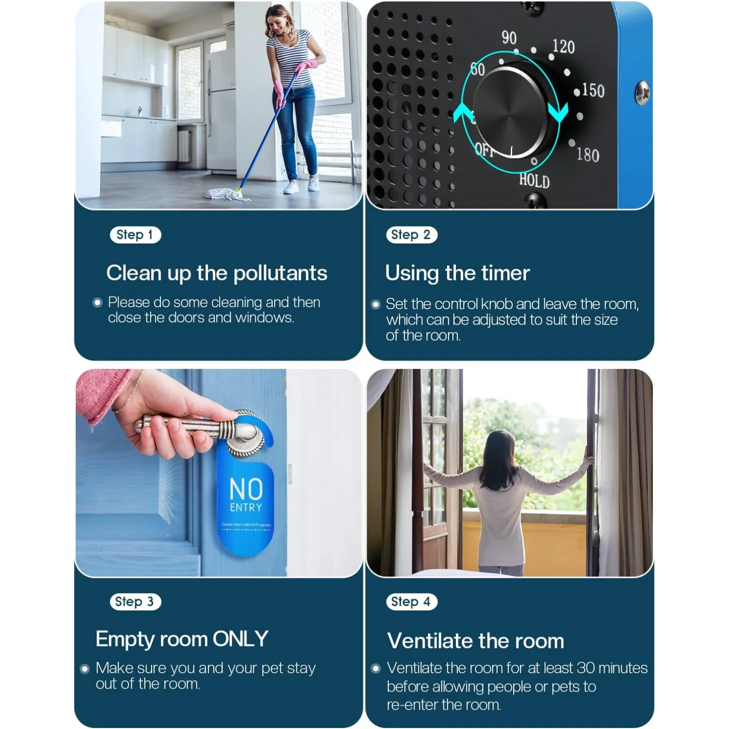 Generatore ECNLAN 0zona - Ionizzatore da 30000 mg/h per casa/gallone/fumo/stanza di animali domestici - Potente purificazione per ambienti domestici puliti e freschi