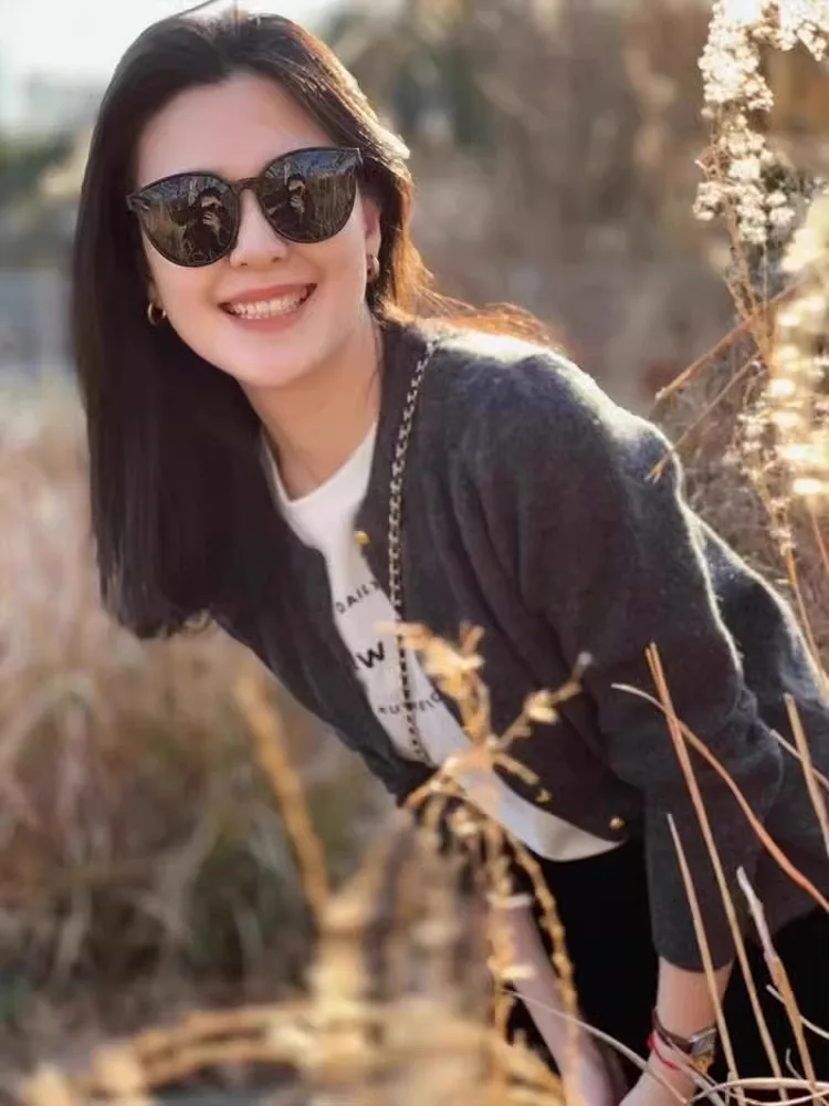 Deep ey Strickpullover ort Sve Long Sve Damen Oberbekleidung Frühling Herbst Neu Sle Pendeln Sle Button rund Ne