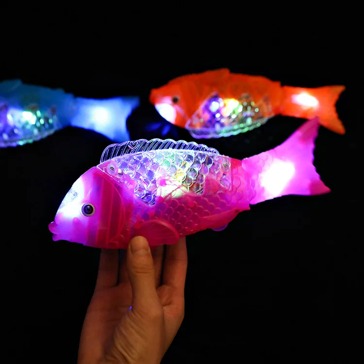 Pesce di proiezione colorato elettrico a emissione di luce per bambini divertimento creativo emissione di luce con pesce di proiezione di pesce oscillante musicale