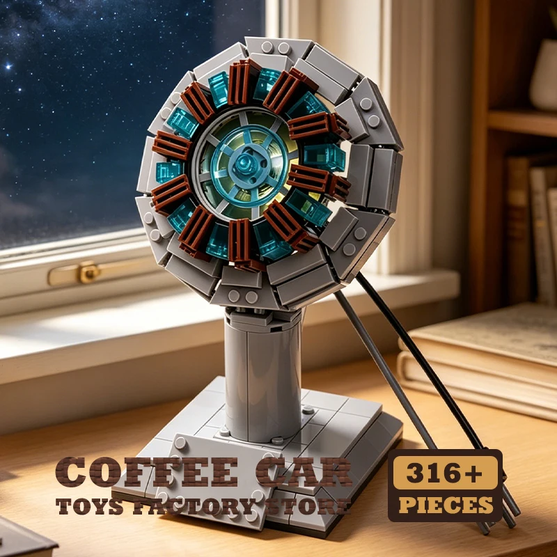 Mecha Action Hero Reaction Furnace MOC Bricks Model LED Movie Iron Robot Armor Reactor Building Blocks Toys Home Decor DIY Gifts