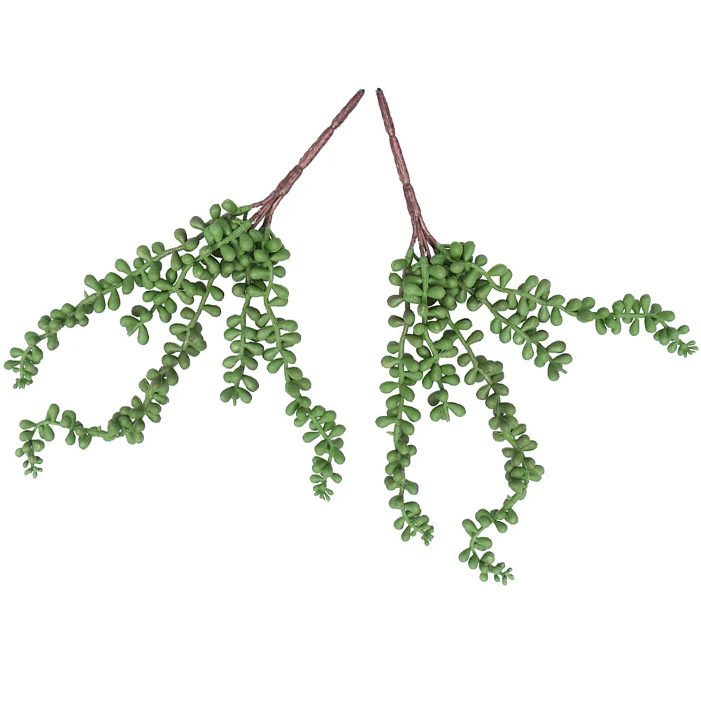 

4pcs Artificial Succulents Green Vine Simulation Rattan Decorative Hanging Plants Wedding Party Festival Home Decoration