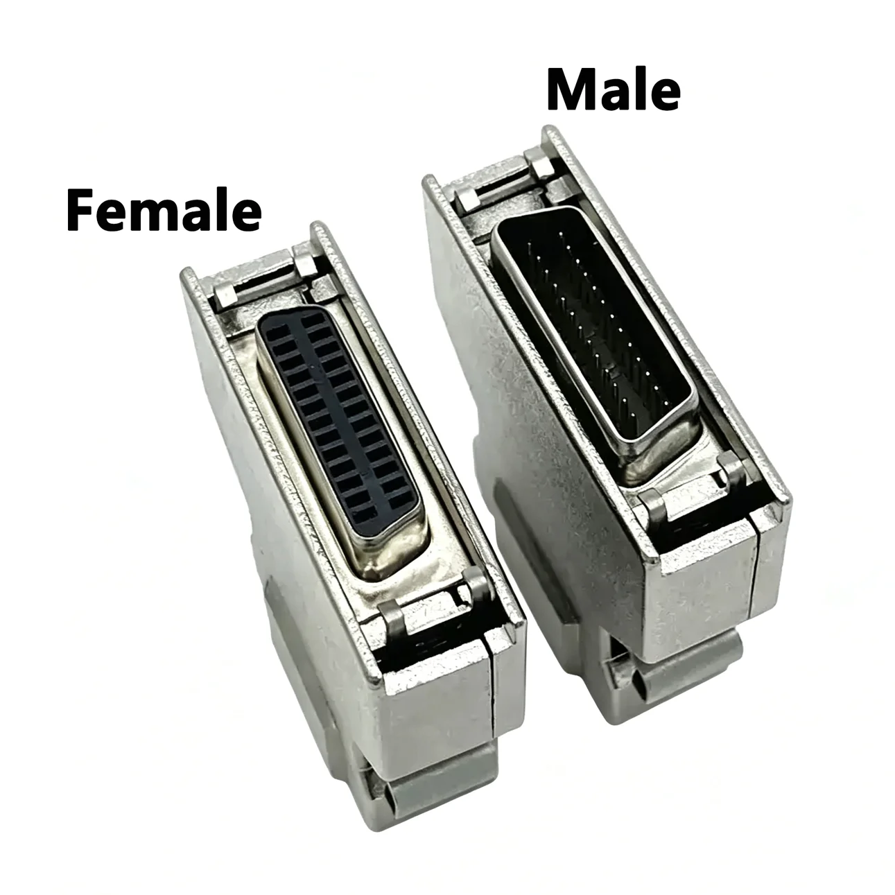 SCSI 26 Connector, HPDB26 Male / Female, Soldering Cable Type, Metal Housing DB26 Pin Plug, 2-Row Contacts Cable Soldering Type