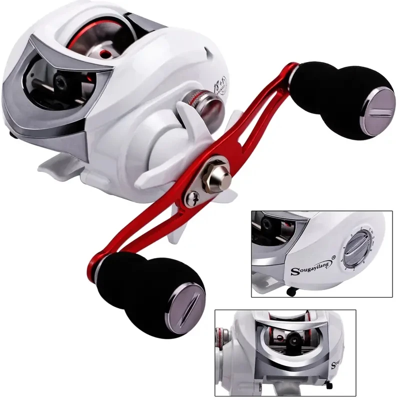 2023New Baitcasting Reel 7.2:1 High Speed Long Shoot Prevent Line Tangling Fishing Reel Fresh Saltwater Reel Fishing Pesca Wheel