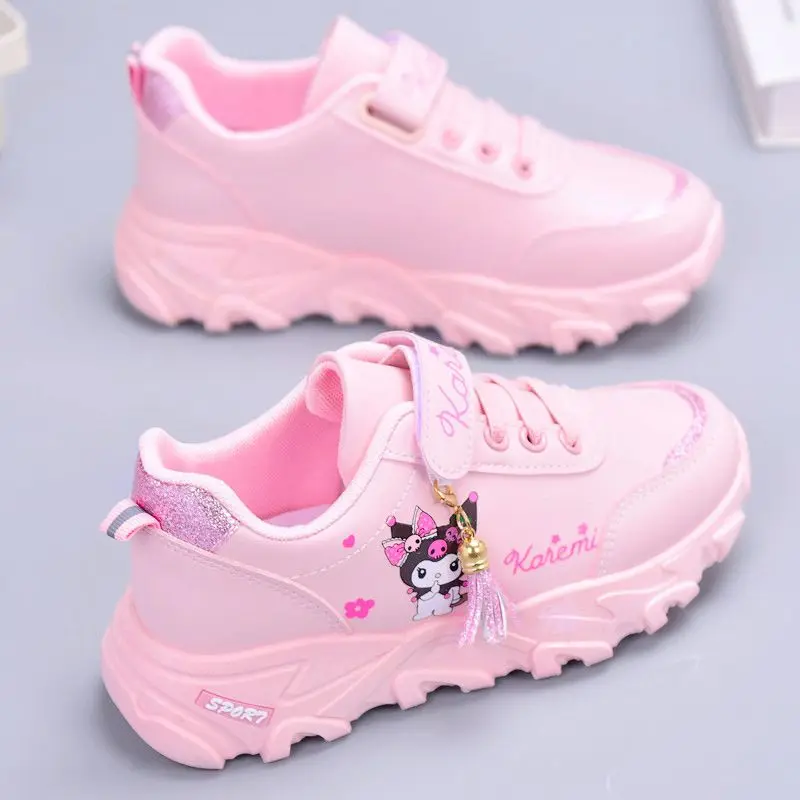 Scarpe sportive casual per bambini autunno e inverno Kuromi Sneakers per ragazze congelate Cartoon Anime peluche scarpe con suola morbida per