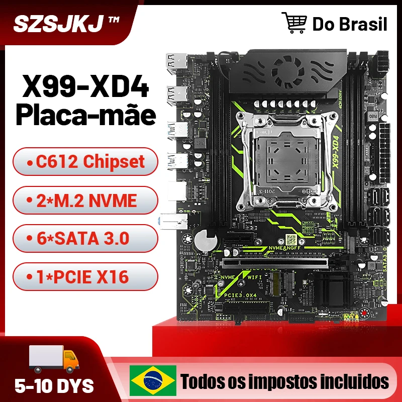 Kit Xeon E5-2682 v4 + Placa Mãe SZSJKJ X99-XD4