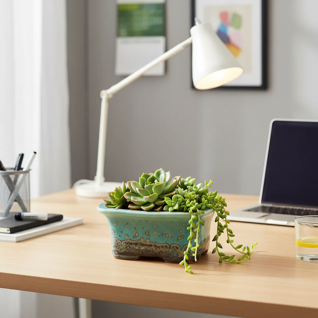Plant Desk Mini - Mini ceramiczna doniczka z efektowną glazurą