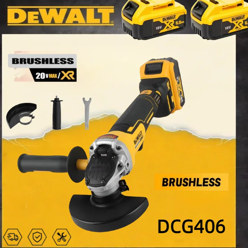 

Dewalt 125MM DCG406 9000RP Brushless Angle Grinder Cordless Cutting Machine Impact Polisher Machine Rechargeable Power Tool