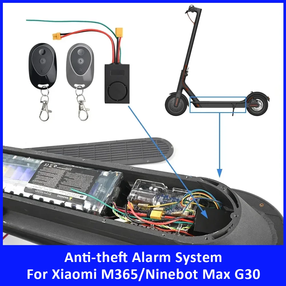 Anti-theft Alarm System for Xiaomi M365 for Ninebot Max G30 Kickscooter Remote Control Alarm Device Electric Scooter Accessories