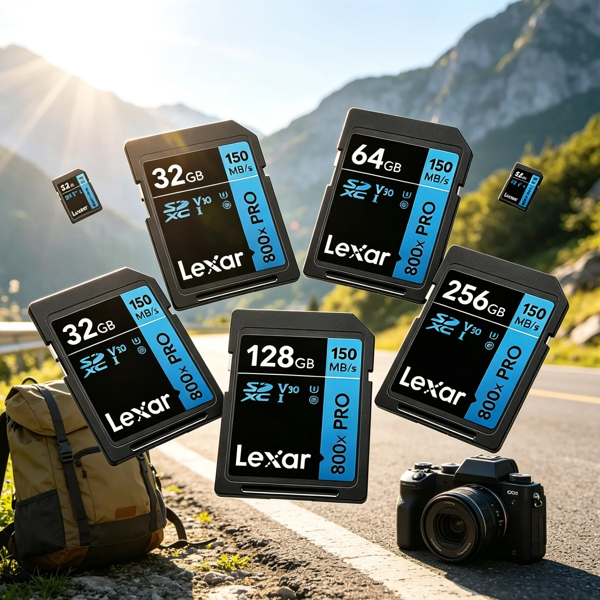 High Speed SD Card Lexar 800x Pro 32GB SDHC 64GB 128GB 256GB SDXC UHS-I Class 10 150MB/s Read Memory Flash Card Camera Video