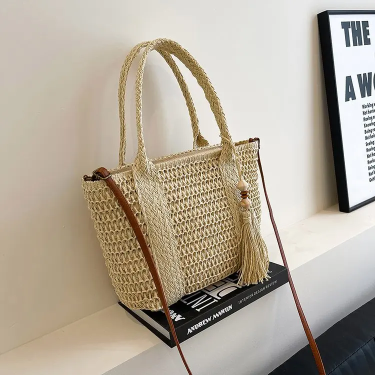 YOUDEYISI Ins Shoulder Women\'s Bag 2024 Fashion and Simple Casual Straw Woven Bag Niche Design Woven Messenger Bag