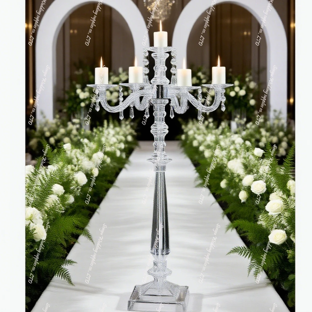 

60cm/70cm/90cm 10pcs f30Candlestick Acrylic Crystal Candle Holder For Wedding Centerpieces Candle Holder Centerpiece For Wedding