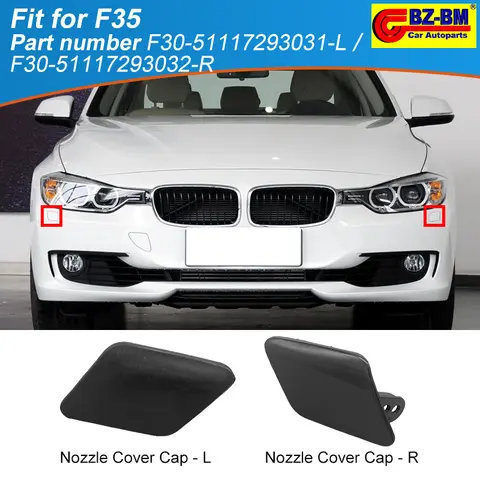 BMW 3 시리즈 F30 m3용 앞 범퍼 헤드라이트 전조등 와셔 노즐 커버 캡 51117293031 51117293032 51118056613 51118056614