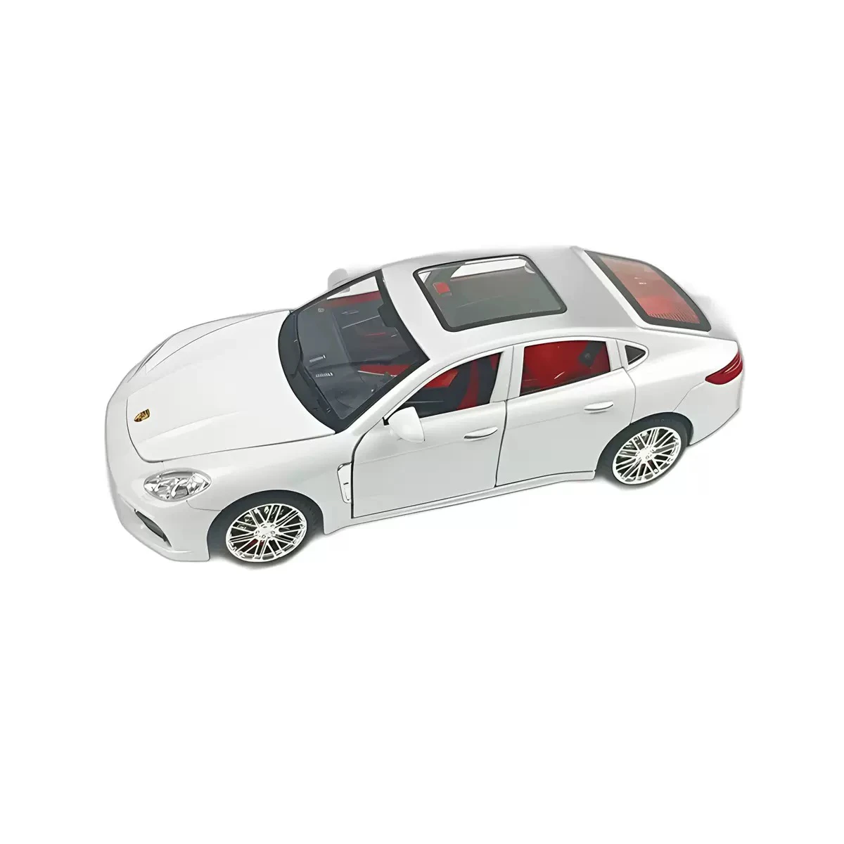 Modelo de coche de aleación Porsche Panamera 1:18, simulación de sonido y luz, coche de juguete extraíble, colección de juguetes para niños, regalo de decoración