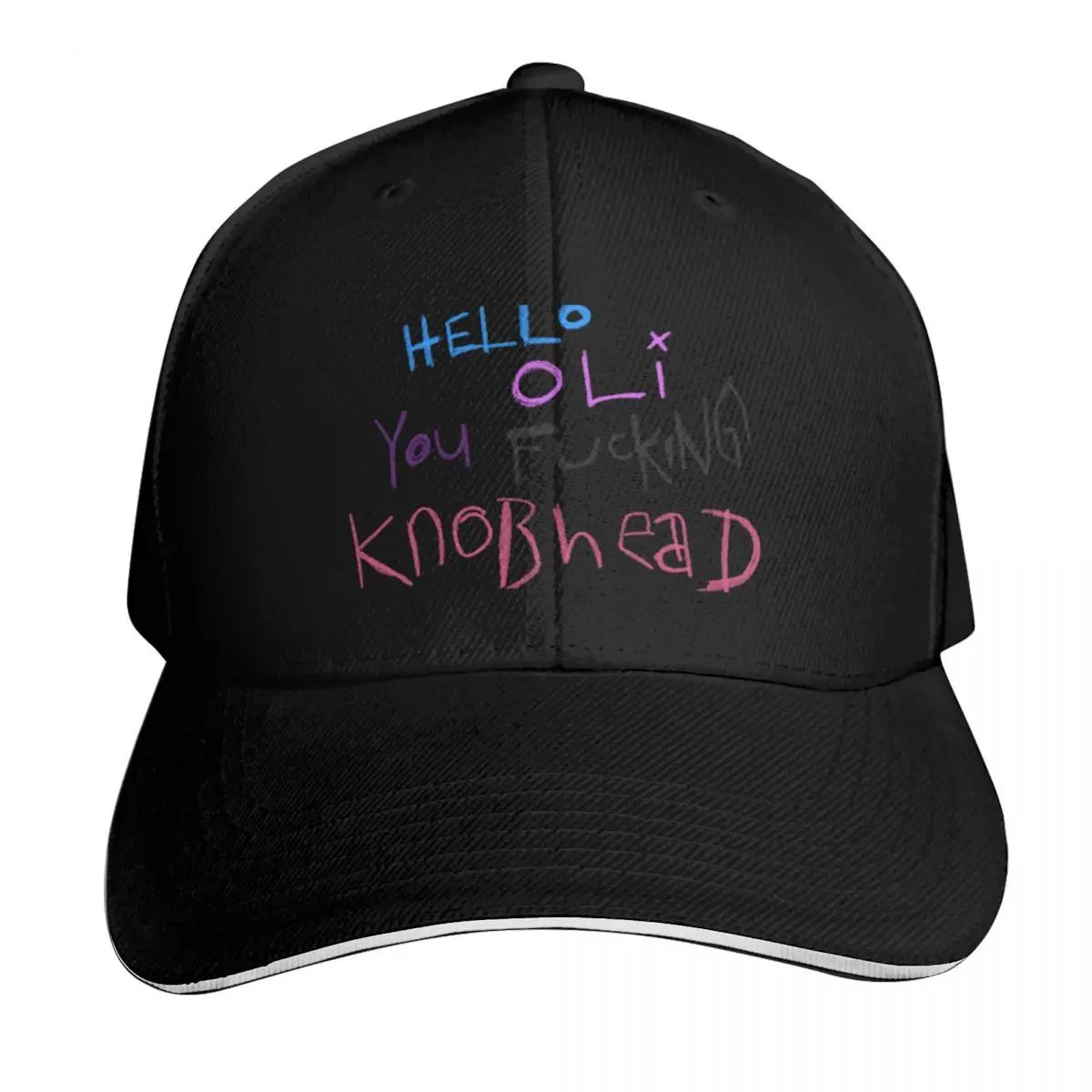 Boné de Beisebol Masculino Hello Oli You Knobhead BMTH, Chapéu de Golfe, Chapéu Masculino, Chapéu de Praia, Novo, para Homens e Mulheres
