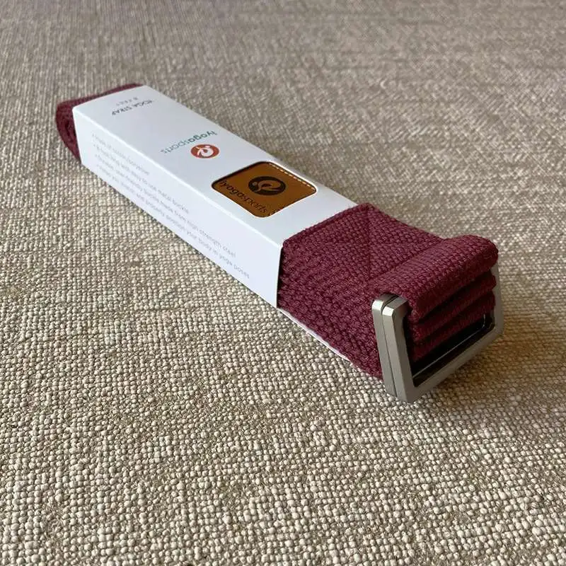 244 x 3,8 cm Yoga-Gurt, langlebige Baumwolle, verstellbar, für Yoga, Pilates, Tanz, Dehnungsgürtel, Fitness-Übungsgeräte – Detail 14