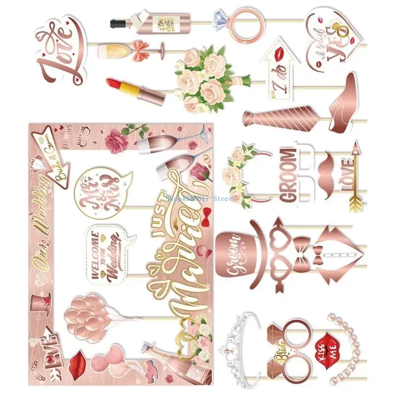 896B Colorful Wedding Photo Booth Props and Frame To Enhances Your Party Atmospheres