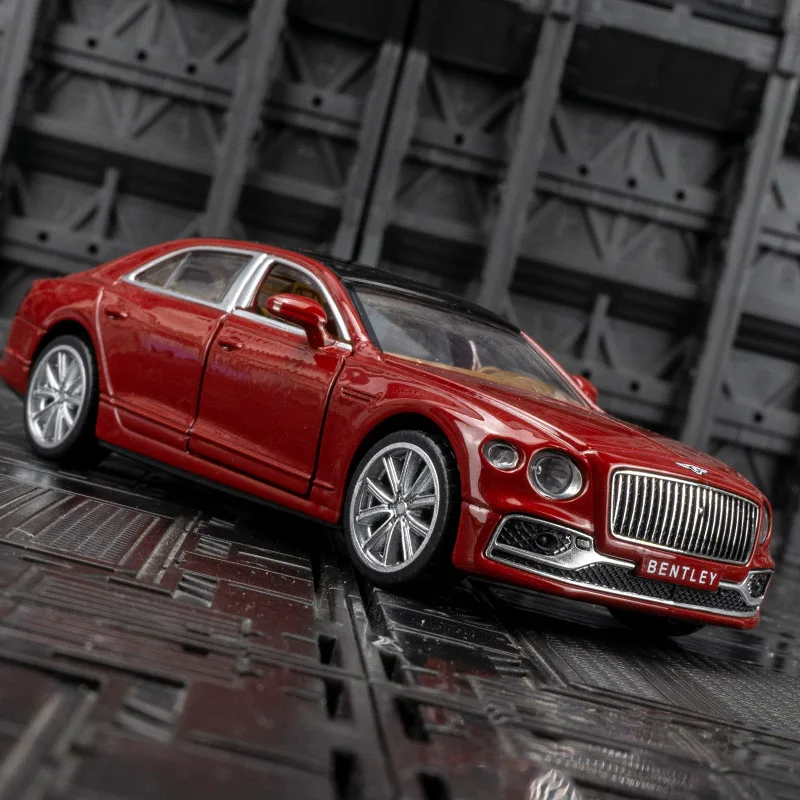 1:38 Bentley Flying Spur nouveau modèle de voiture en alliage d'énergie acousto-optique retirer jouet pour enfants cadeau beau travail bonne qualité
