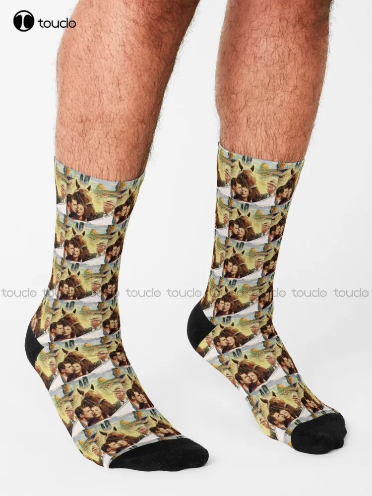 Loretta Young Richard Greene Walter Brennan Art Socks Usa Socks Personalized Custom 360° Digital Print Gift Harajuku