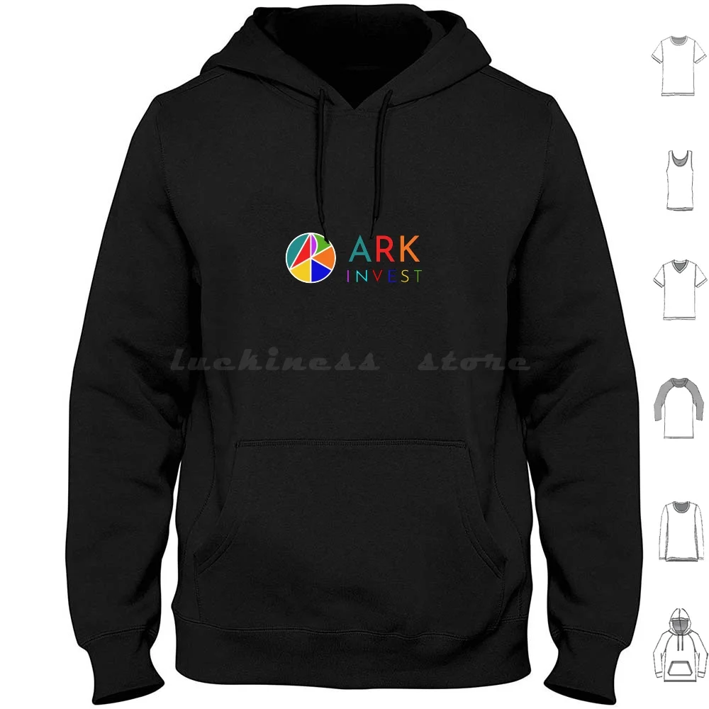 Ark Invest Colored Logo Hoodie Cotton Long Sleeve Ark Invest Ark Innovation Ark Investment Cathie Wood Cathie Woods