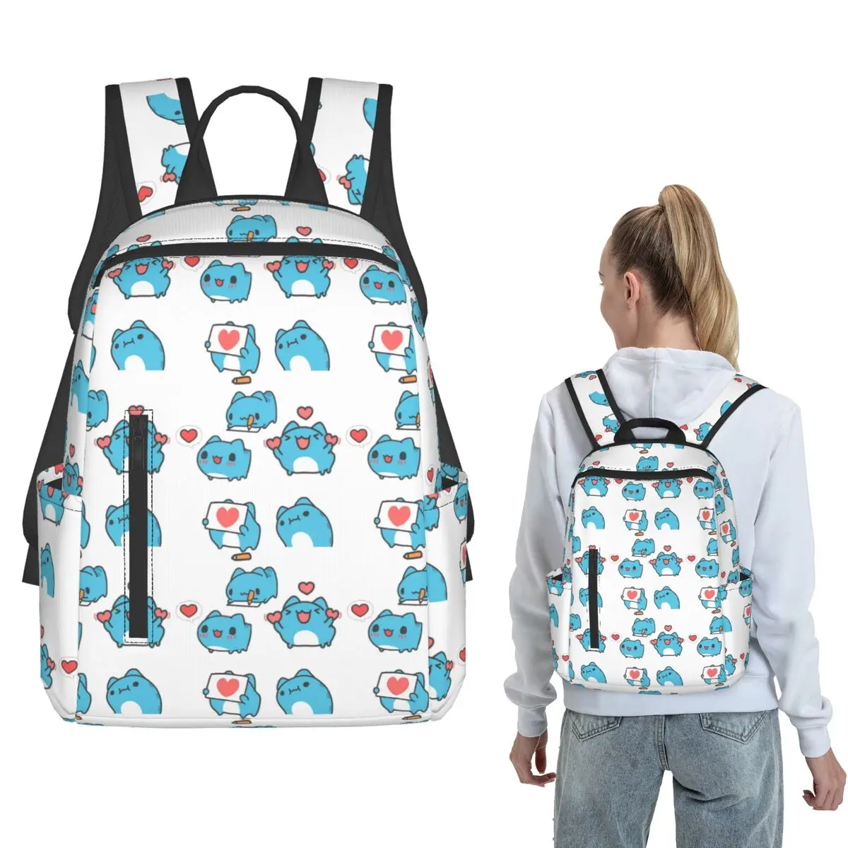 Comic Cat Bugcat Capoo Bug Cat (3) Backpack Large Capacity Boys Girls BookBag School Bag Shoulder Bags for Men Women