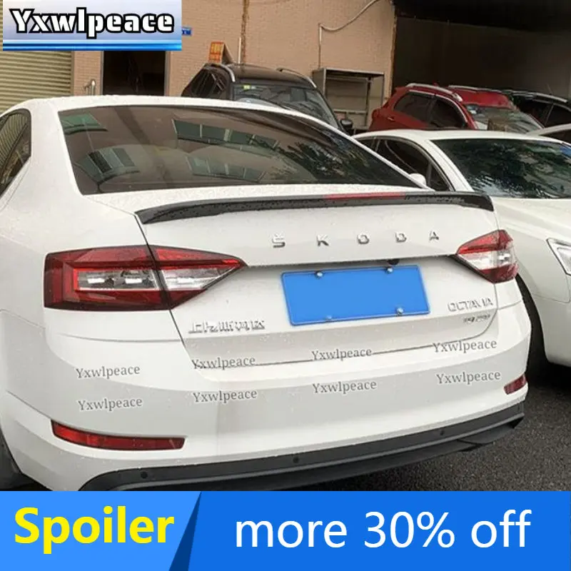 

For Skoda Octavia Spoiler 2018-2020 ABS Plastic Unpainted Color Rear Trunk Lip Spoiler Car Styling