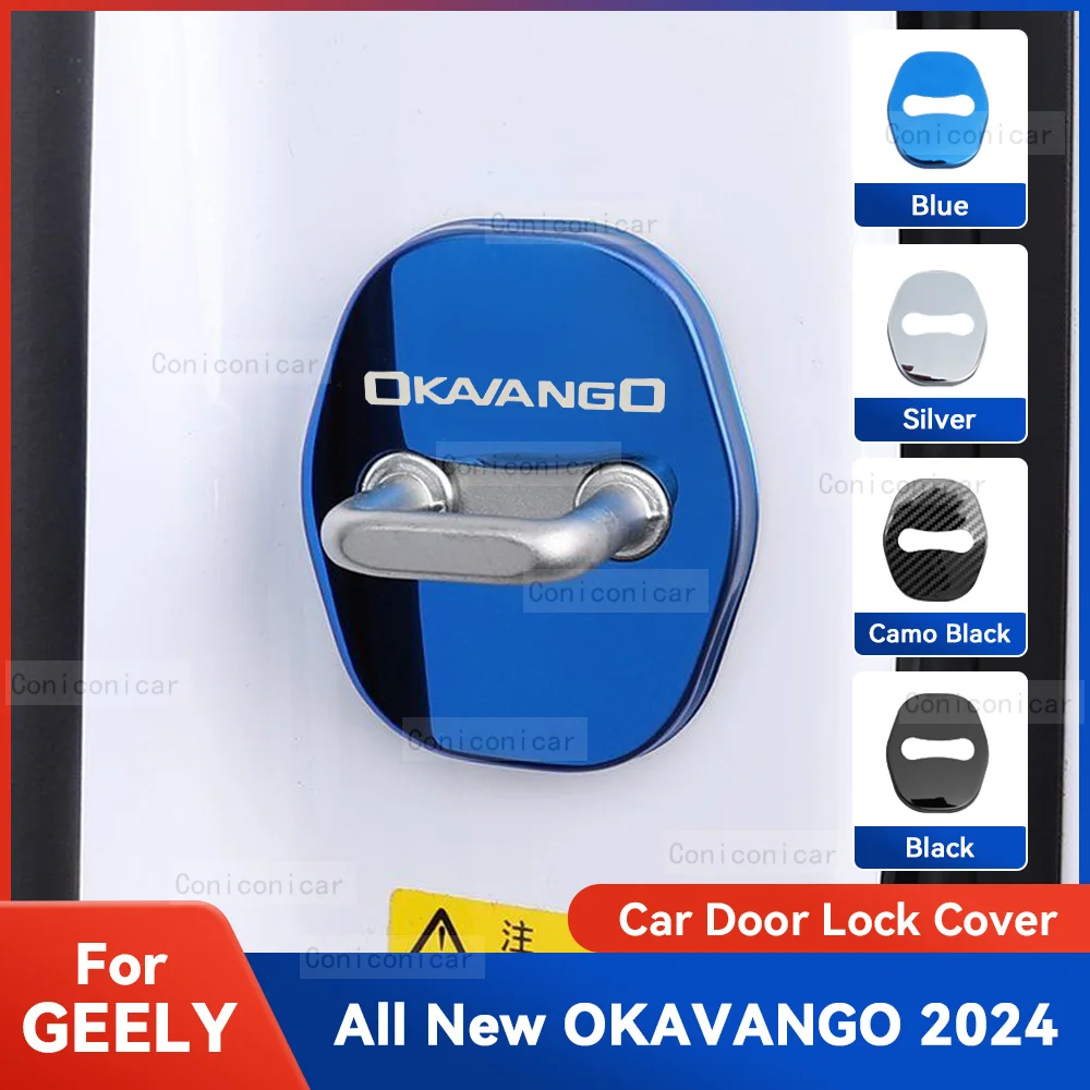 

Auto Car Door Lock Protect Cover Emblems Case Stainless Steel Decoration For GEELY ALL NEW OKAVANGO 2024 Protection Accessories