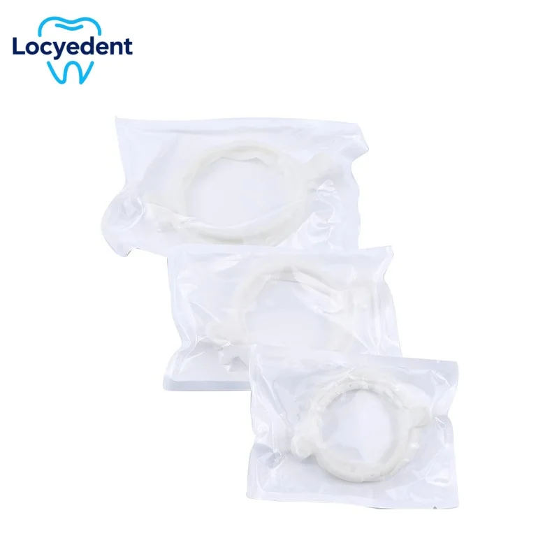 3pcs Dental Mouth Opener Lip Cheek Retractors Wrap Soft Elastic Fixable Tube Holder Smile Face S/M/L Green White