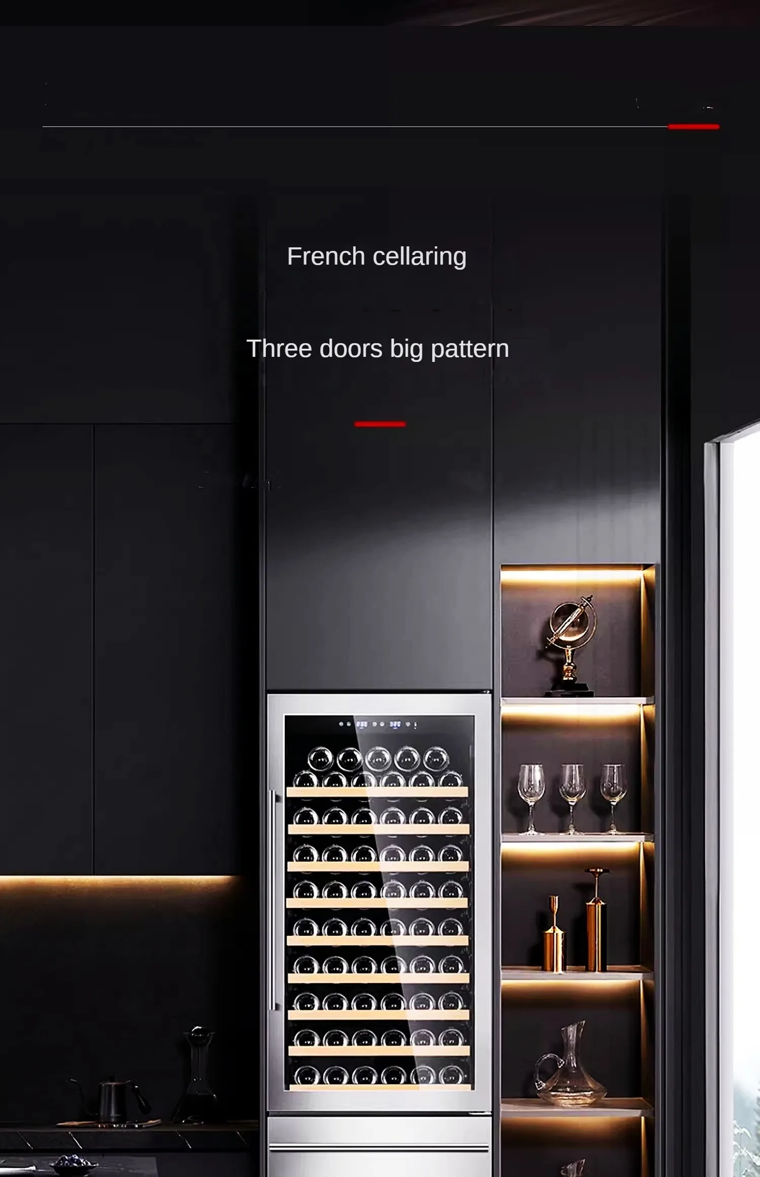 NUELEAD NE-378 Commercial Home Deposit Intelligent Thermostat Glass Door Beer Soda Red Muti-zone Wine Cellar
