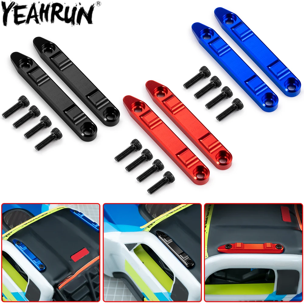 YEAHRUN Alu Alloy Roof Skid Rail Protection Strip for 1/14 A-RRMA Mojave GROM RC Car Upgrade Parts