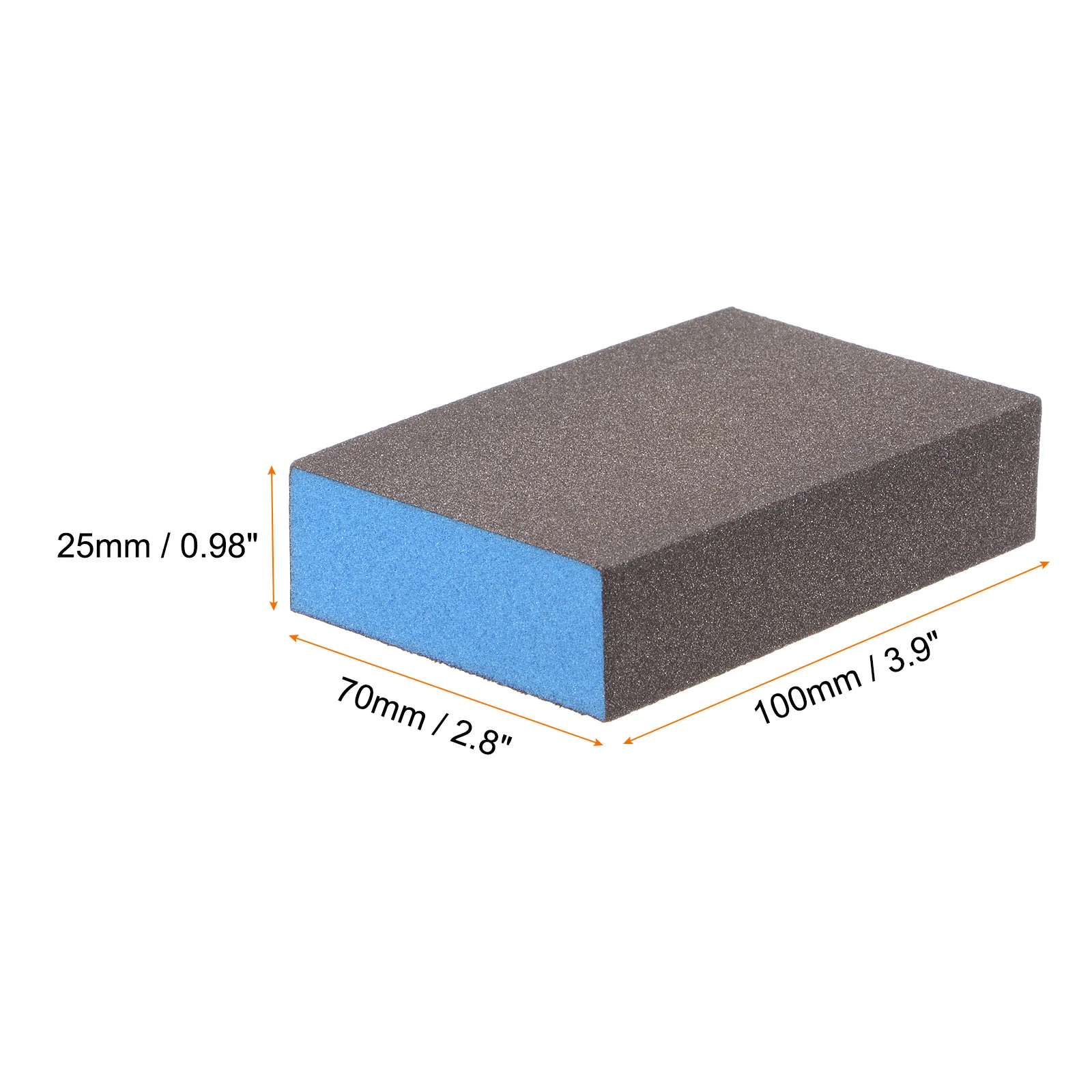 

4pcs Sanding Sponge Blocks 500-600 2000-2500 Grits Sanding Block, 100x70x25mm, Brown&Blue