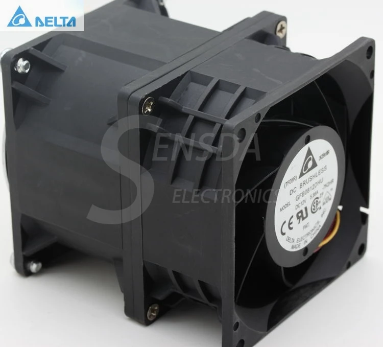 

for delta GFB0812DHU 80mm 8cm high speed violence Fan DC 12V 5.88A powerful dual motor industrial cooling fans